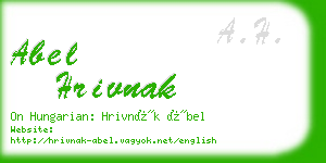 abel hrivnak business card